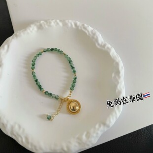 兔妈在泰国 吸钱星手链 配饰 玛瑙玉髓串珠手串女 吸米星挂链手势