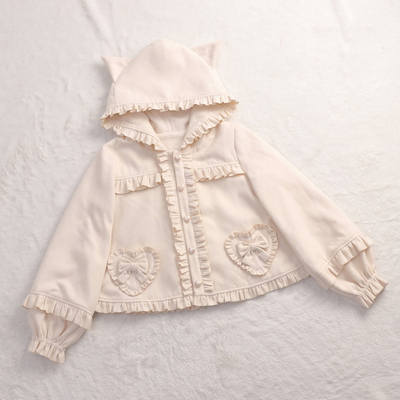 taobao agent Genuine keep warm jacket, cute woolen coat, cardigan, Lolita style