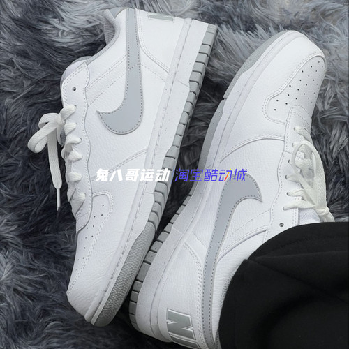 Nike Big Low耐克男子舒适耐磨纯白白红新年百搭日常白板鞋355152