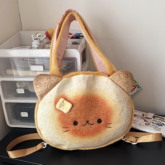 暹罗猫双肩包可爱萌猫咪背包手提斜挎包大容量单肩包女生两用书包