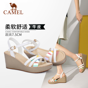 新款 2020夏季 户外凉鞋 简约舒适柔情典雅休闲坡跟凉鞋 非卖品