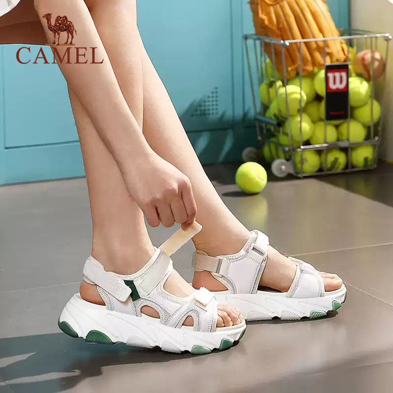 【非卖品】户外鞋2020夏季新款魔术贴厚底凉鞋女潮休闲鞋平底运动