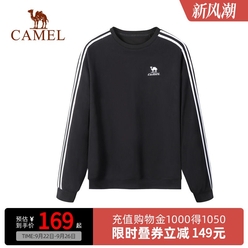 Camel骆驼运动卫衣秋季新款时尚圆领套头上衣女款宽松休闲长袖T恤