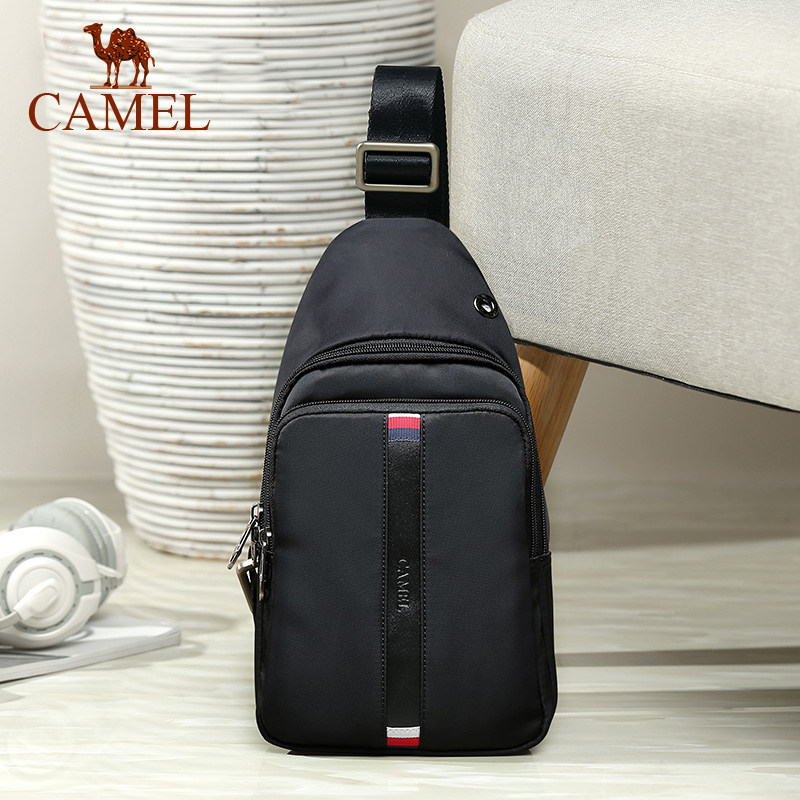【非卖品】Camel骆驼男包新款男士胸包休闲时尚帆布胸前包包男单