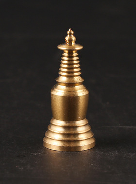 纯铜五台塔带孔大白塔宝利塔佛塔摆件k菩提山装藏经文嘎乌瓶