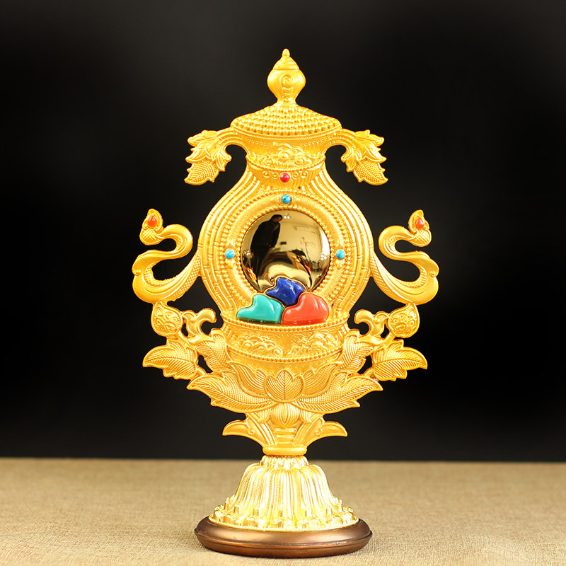 慧宝佛具八瑞物五妙欲百宝总集纯铜水碗供灯护法杯八吉祥供佛摆件
