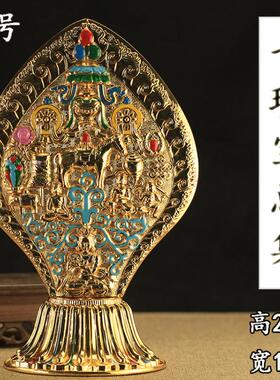 藏传用品轮王七珍七政宝吉祥八宝 八吉祥组合七珍宝总集25cm
