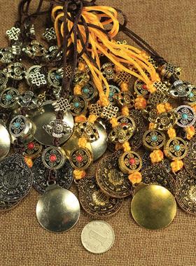 文殊九宫八卦吊牌雕刻八吉祥带嗡字挂牌藏传十二生肖牌多规格