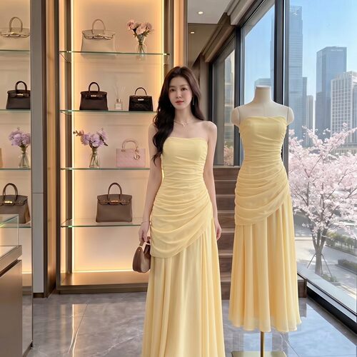 AcuDA魅力磁场性感绝美吊带连衣裙收腰显瘦长裙约会生日轻礼服裙