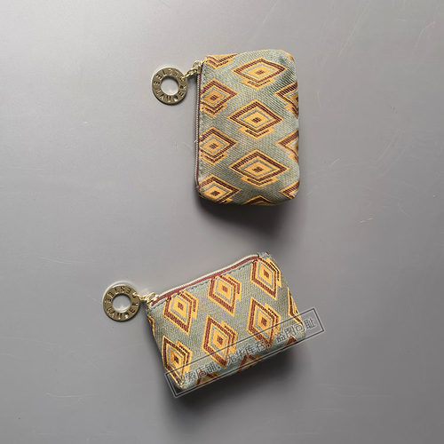 复古花纹耳机收纳包钥匙包零钱包