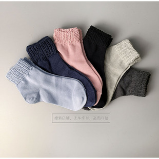 时尚 80%棉 小众袜头短袜舒适弹力保暖短筒女袜子 出口岛国 个性
