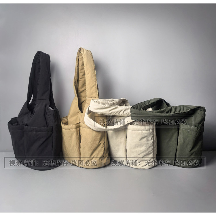 (加厚充棉包--无华实拍)新款复古简约大托特包小众特别单肩包包