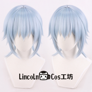 湖蓝色仿真头皮款 四叶环COS假发 cosplay假发 IDOLiSH7 LINCOLN