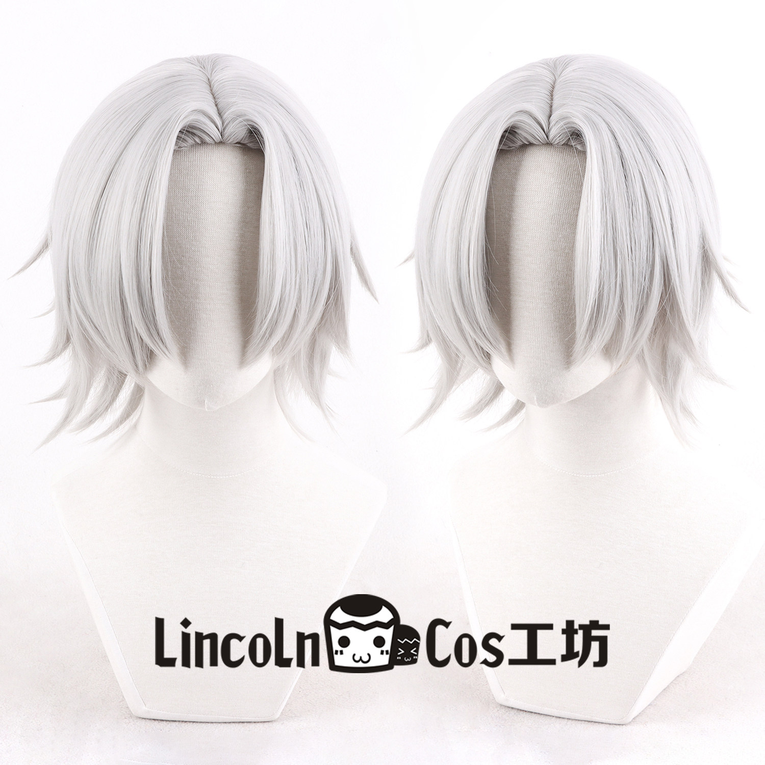 LINCOLN 家庭教师HITMAN REBORN! 狱寺隼人cos假发 中分头皮 反翘