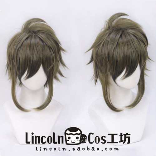【LINCOLN 】IDOLiSH7 二階堂大和 橄榄绿COSPLAY假发 反翘短发 - 封面