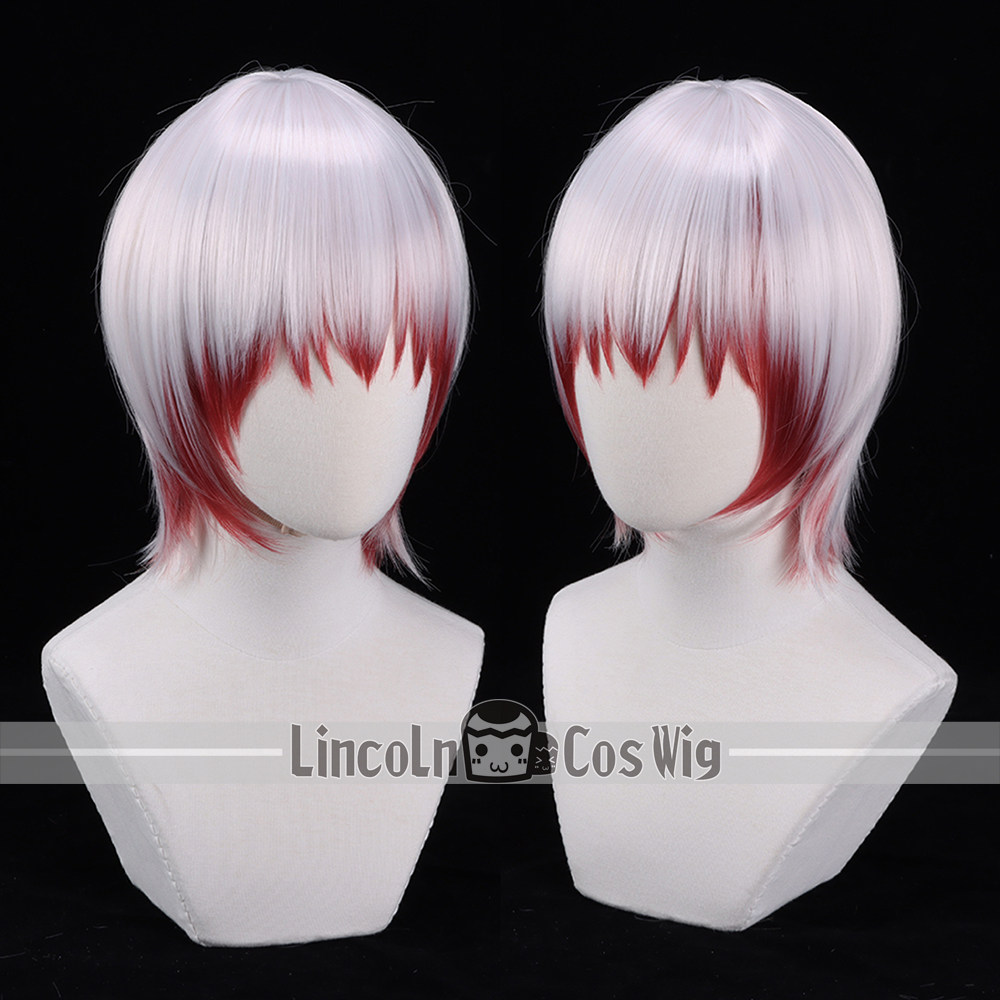 lincoln 文豪野犬 条野采菊  粉白挑染红色 cos假发