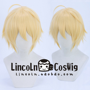 LINCOLN 刀剑乱舞 山姥切国广 金色 头顶打毛微翘COS假发呆毛固定
