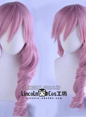 裂天电紫FF13最终幻想13/雷霆Lightning假毛 COS假发 角色造型