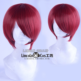 LINCOLN零之地带/北之魔女/泪子/漩涡长门 暗红色COS假发收脸假毛