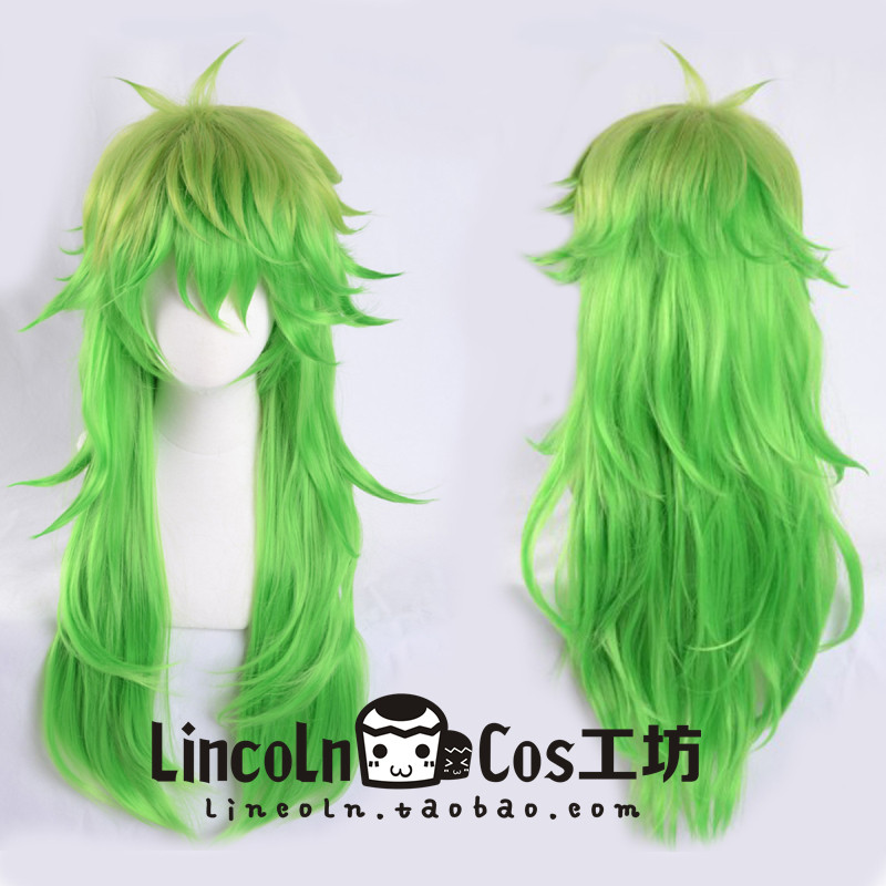lincoln黑白来看守所 25号 niko青酸柠檬绿渐变cos假发加厚大翻翘