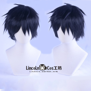 蓬松爆炸 LINCOLN 黑色 史蒂芬·A 动漫cosplay假发 血界战线