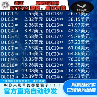 自动秒发 阿根廷Steam钱包充值卡比索余额美金礼品卡美刀点卡