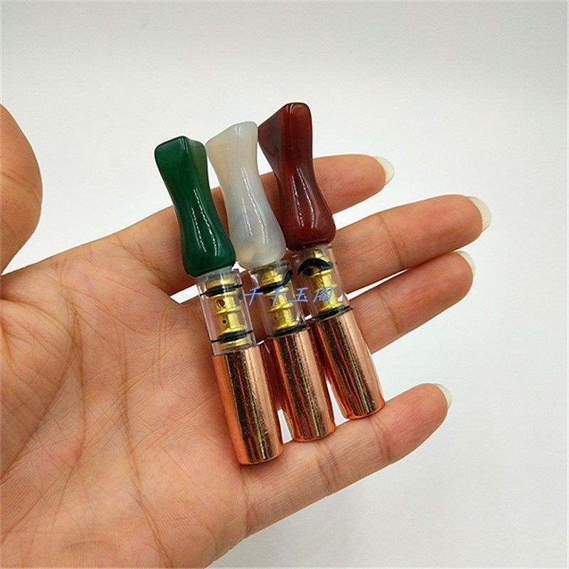 初学者过滤型粗支香菸嘴 玛瑙小烟嘴 短款便携烟嘴哨烟袋嘴可清洗