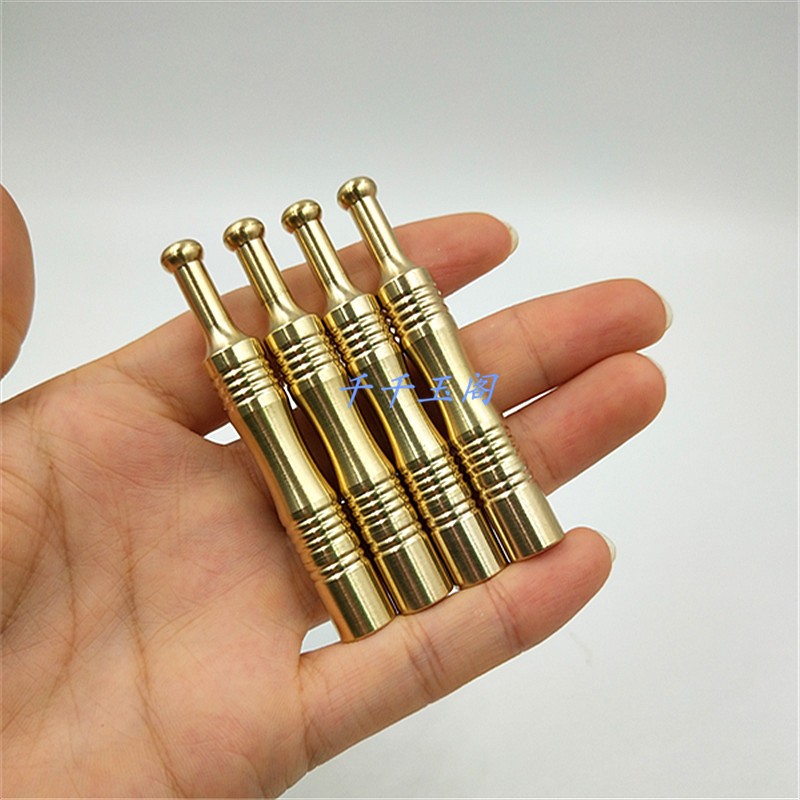 短款便携粗中细三用过滤型烟袋嘴烟嘴哨 黄铜烟嘴子 可拆卸可清洗