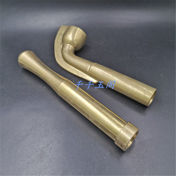 加厚巨型黄铜烟锅烟嘴特大传统老式旱烟袋专用锅头加长旱烟袋配件