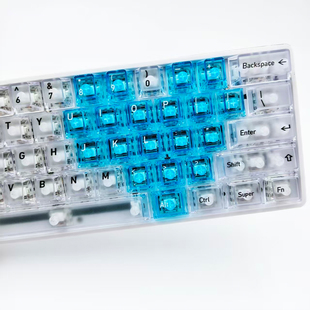 冰晶透PC原厂增补11键爱心键帽透光适配迈从ace68wooting小蜜蜂