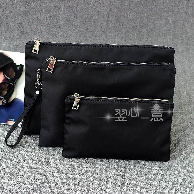 时尚简洁薄手包大气尼龙布包手拿包大信封包资料袋公文包OL男包女