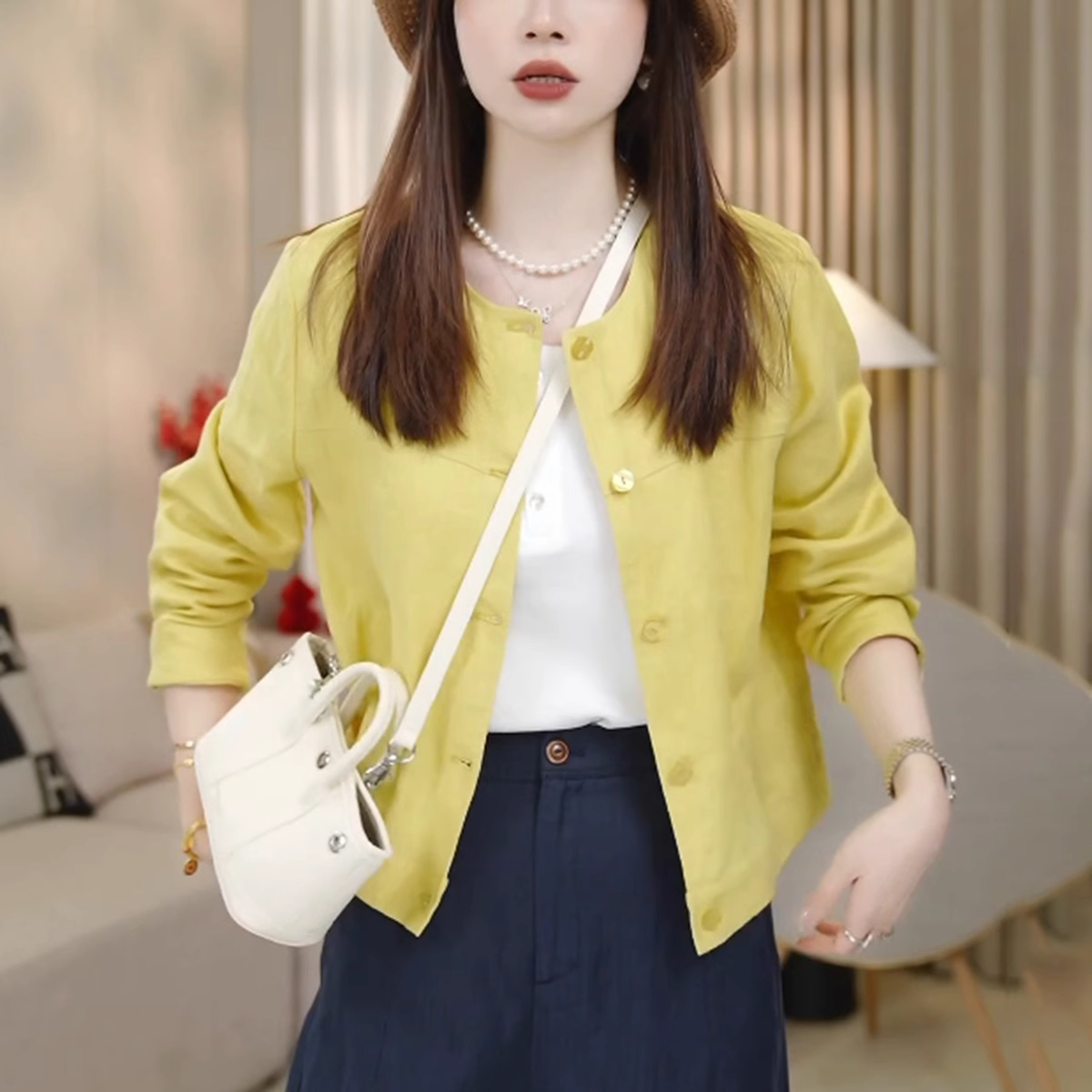 夏季新款亚麻开衫薄上衣宽松显瘦