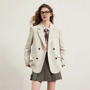 2026春季新款学院风休闲西装外套女高级感通勤西服气质小个子上衣