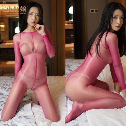 TU RAN极光连体袜超薄黑丝袜油亮丝滑全身透明连身女开档连体衣
