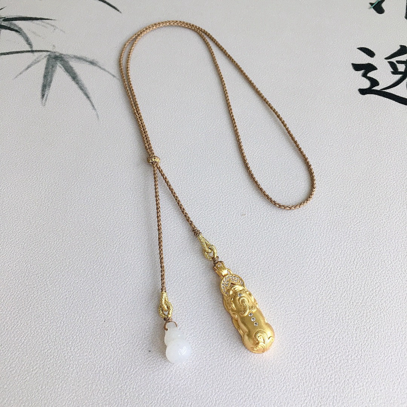 妖石传说佛公脖颈绳玉石吊坠挂绳