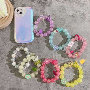 泫雅珠珠手环华为iPhoneOPPOVIVO通用手机壳挂饰防摔便携链条女款