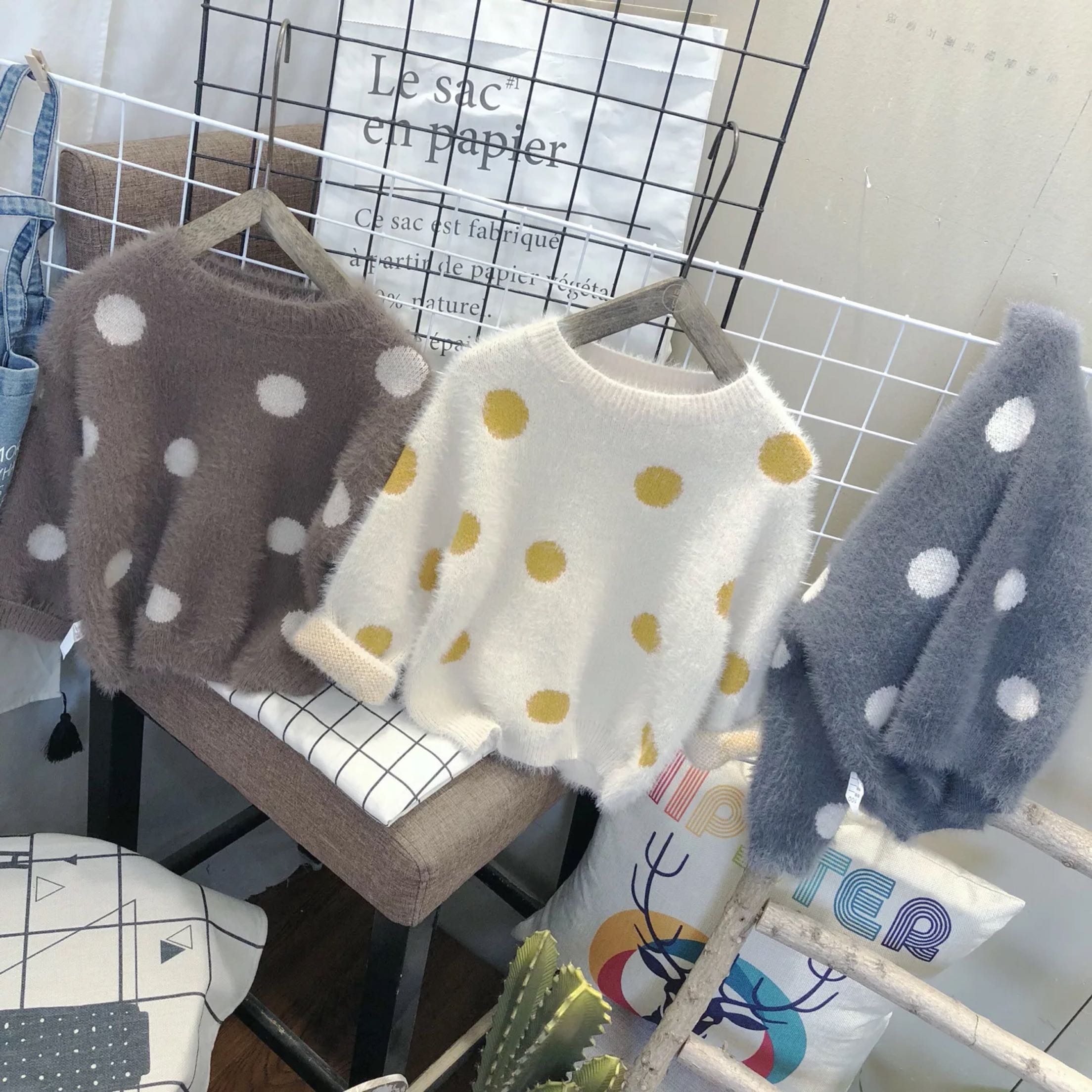 爆到隔壁家的款 高品質品牌毛衣 馬海毛超柔雙面織女童毛線衣潮童