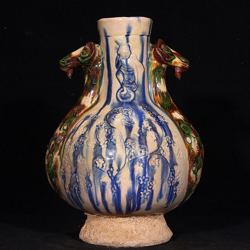 唐三彩系羊尊瓶