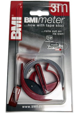 德国BMI 弹出型不锈钢卷尺手拉尺内外间距标记划线尺 429 2米 3米