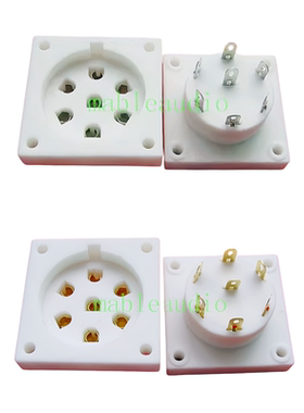 陶瓷7脚电子管座TUS-P7-G 七脚管座适用E2d C3b,C3d,Ec,Ed,E2b等