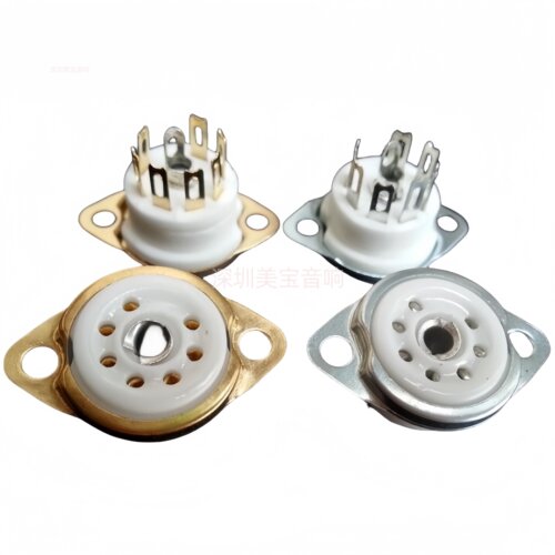 陶瓷镀金小7脚电子管座GZC7-F-G 适6J1 6J2 6X4 6Z4 2P2 EAA91