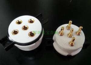 镀金5脚电子管座 95精刚陶座适PX4 PX5 1064 B5电子管 1105