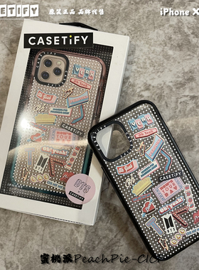 蜜桃派CICI家CASETIFY香港专柜适用于苹果iPhone11ProMax/Xs Max/XR棉花糖色黑色边框强悍防摔保护壳套