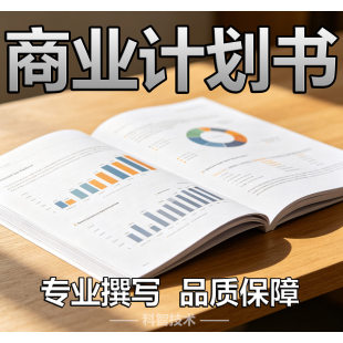 商业计划书撰写创业融资BP项目方案策划PPT材料制作