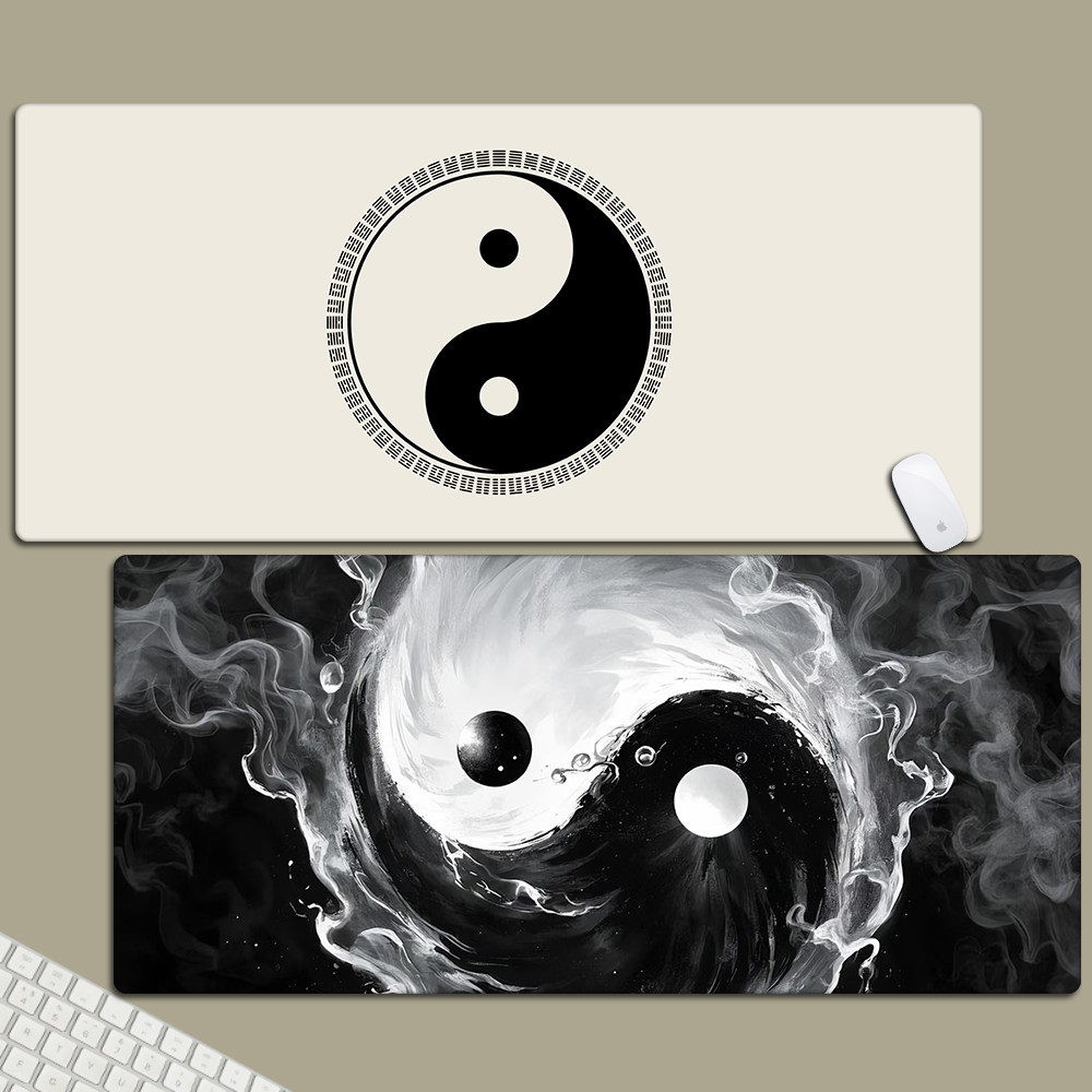 中式国风太极八卦图鼠标垫超大创意国潮办公桌垫电脑键盘垫可定制