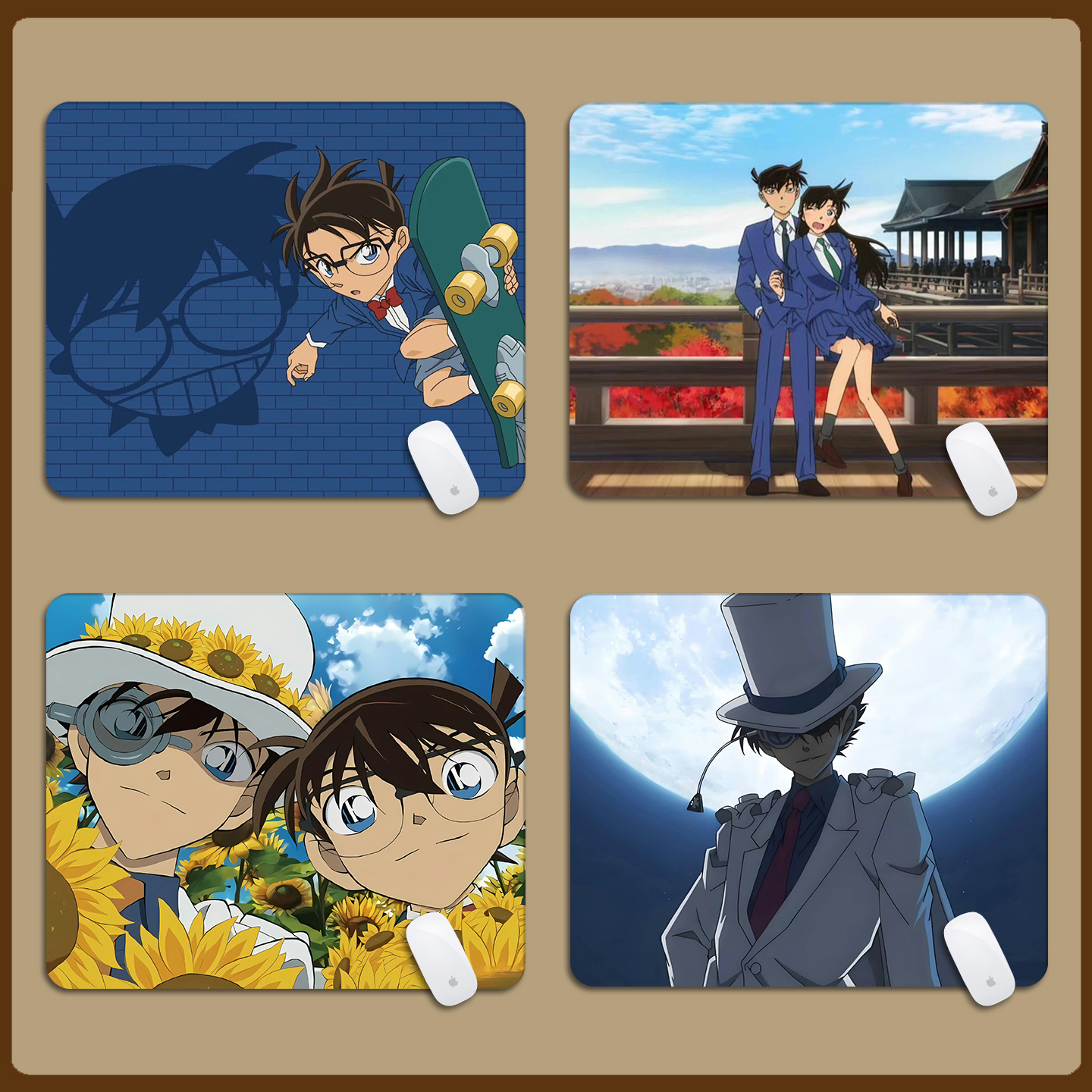 名侦探柯南怪盗基德工藤新一鼠标垫小号卡通动漫办公学习键盘桌垫