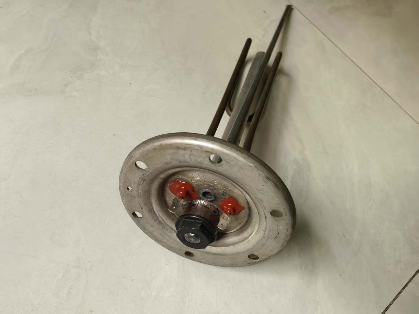 壁挂分体太阳能热水器电加热220V加热器1500W六孔145mm法兰一体盘