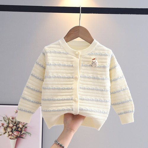 女童开衫外套儿童毛衣针织衫