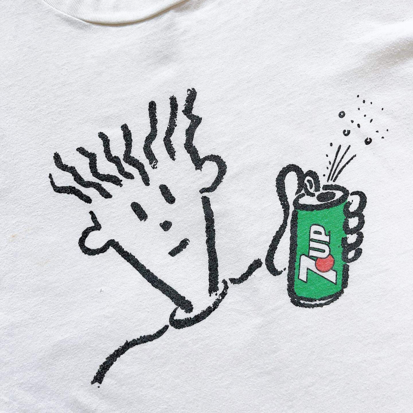 90年代卡通七喜汽水广告简约高级感t恤短袖上衣