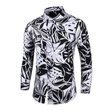 常年有货春秋款长袖大码翻领衬衫花衬衫大货已出1077P35立体图，男装衬衫，星座1106